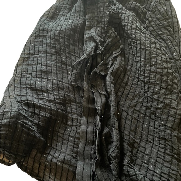 Black LaurenRalph Lauren button up ruffle blouse - Picture 2 of 6